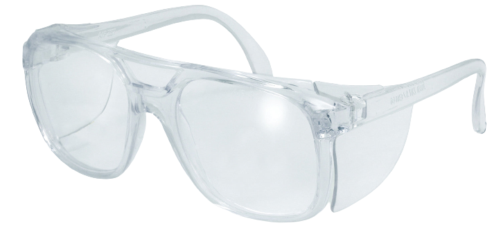Extra wide top safety glasses