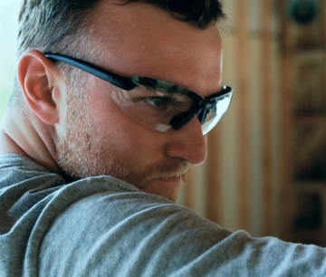 Black frame Transparent Glass For Shooting | SSP Eyewear