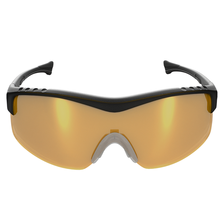Kiwi Bronze Methow lens in a black frame. Lens appearance; screen colors may vary.
