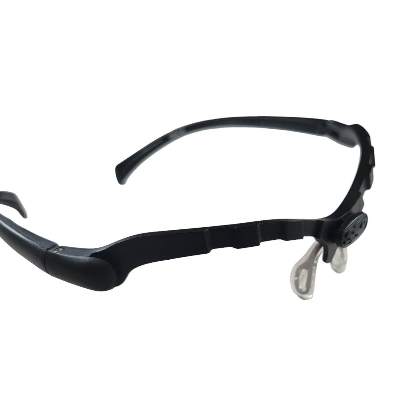 SSP Black Chelan Adjustable Nose Pad safety glasses on a white background