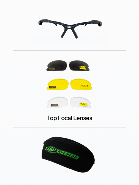 focal goggles SSP Eyewear Top Focal Assorted Interchangeable Shooting Glasses w/ 3.00 Magnific Size: One size Black