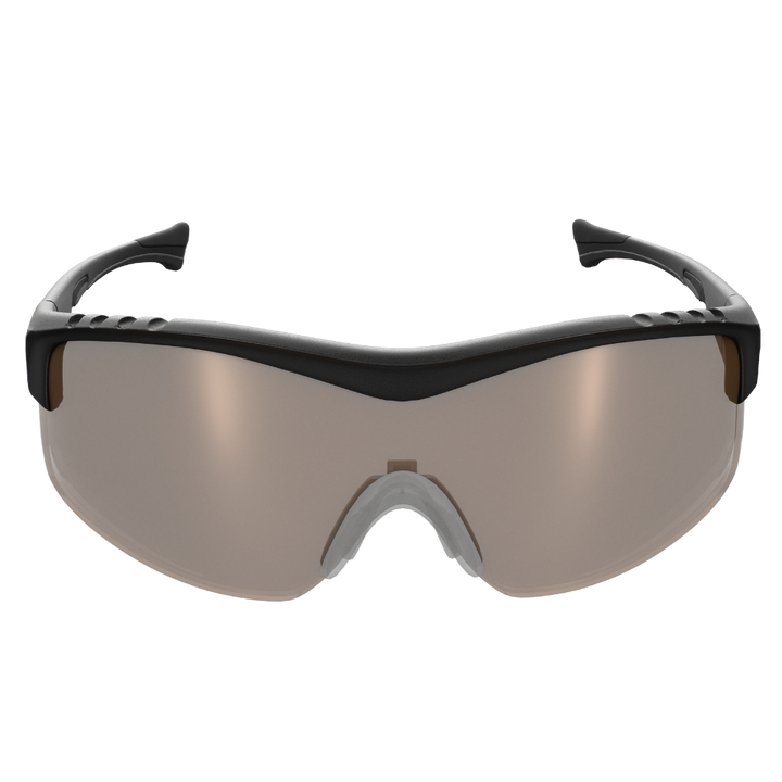 Copper Bronze Methow lens in a black frame. Lens appearance; screen colors may vary.