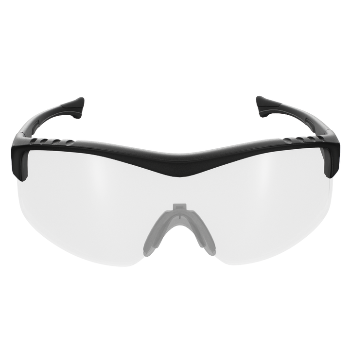 Crystal Clear Methow lens in a black frame. Lens appearance; screen colors may vary.