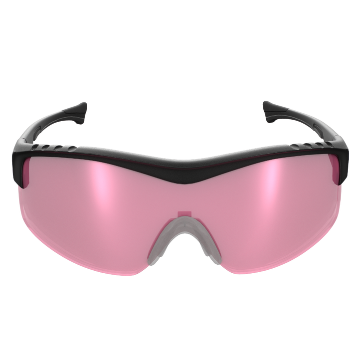 Grapefruit Pink Methow lens in a black frame. Lens appearance; screen colors may vary.