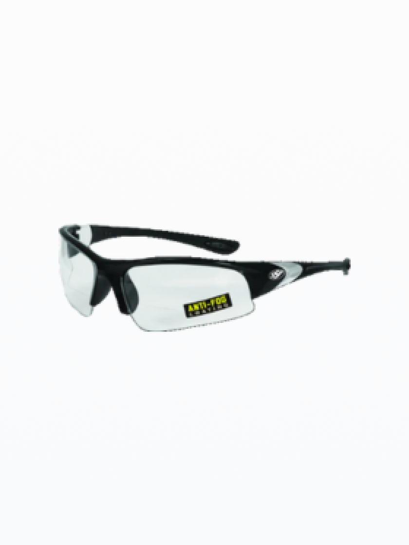 Entiat Bifocal Safety Glasses — Black, Crystal Clear NVR Fog™
