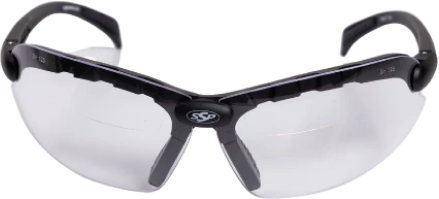 Clear Teal Light Black Frames With Logo | SSP Eyewear