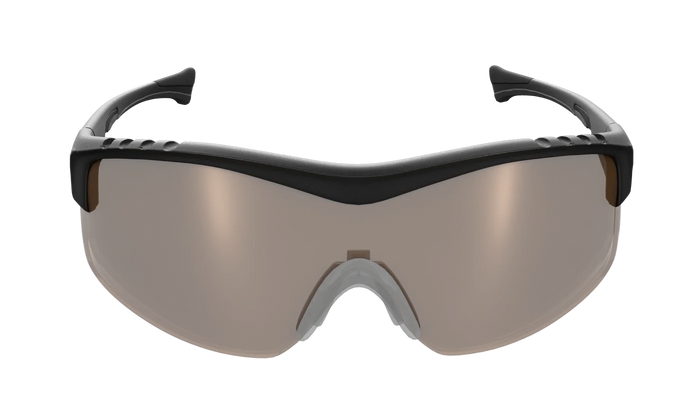 Straight on — Example fit views: black Methow frame with a Copper Bronze lens. Refer to this product’s listed contents and selected options for what is included.