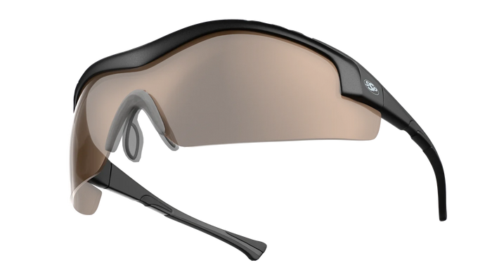 Underneath — Example fit views: black Methow frame with a Copper Bronze lens. Refer to this product’s listed contents and selected options for what is included.